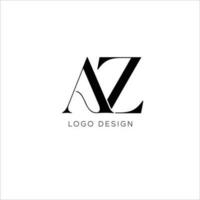 AZ initial letter logo design vector