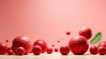 Surreal minimalism background with watermelons photo