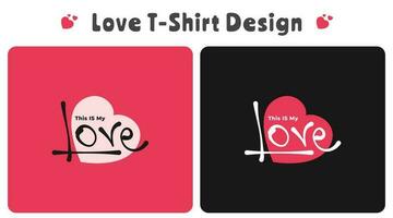 amor camiseta diseño. gráfico impresión amor camiseta diseño. corazón amor camiseta diseño. amor tipografía pegatina. vector
