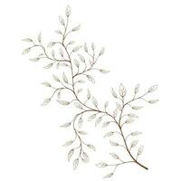 branch with leaves. Botanical abstract line vector. hand drawn of branch and leaf vector. decorative branch and leaf ornament. silhouette of a branch with leaves vector. vector