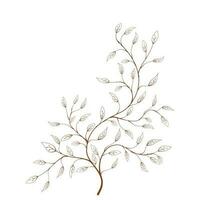 silhouette of a branch with leaves vector. Botanical abstract line vector. hand drawn of branch and leaf vector. branch with leaves. decorative branch and leaf ornament. vector