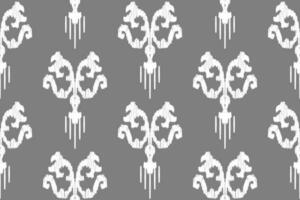 Ikat Seamless Pattern tribal art Embroidery, Ikat stripe Digital textile Asian Design for Prints Fabric saree Mughal Swaths texture Kurti Kurtis Kurtas, Motif Batik vector
