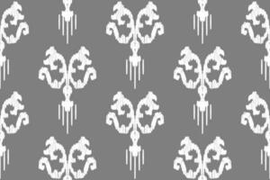 ikat sin costura modelo tribal Arte bordado, ikat raya digital textil asiático diseño para huellas dactilares tela sari Mughal franjas textura curti kurtis kurtas, motivo batik vector