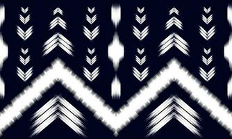 abstract geometric pattern design on black background For background or wallpaper, Ikat geometric folk ornament. Ethnic vector texture. Seamless pattern in Aztec style.