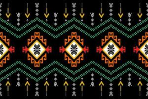 Cross Stitch. Geometric ethnic patterns. Design for Saree, Patola, Sari, Dupatta, Vyshyvanka, rushnyk, dupatta, Clothing, fabric, batik, Knitwear, Embroidery, Ikkat, Pixel pattern. Traditional Design. vector