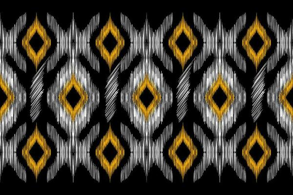 Traditional ikat, aztec abstract vector pattern, seamless pattern in tribal, folk embroidery and mexican style.