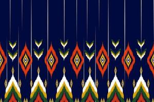 resumen geométrico modelo diseño en azul antecedentes para antecedentes o fondo de pantalla, ikat geométrico gente ornamento. étnico vector textura. sin costura modelo en azteca estilo.