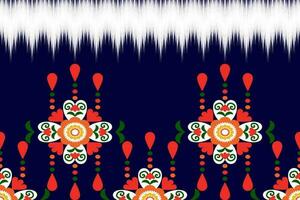 Seamless pattern of Ikat Paisley, traditional seamless pattern, blue background, Aztec style, embroidery, abstract, vector, design illustration for texture, fabric, print. vector