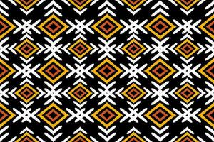 Traditional ikat, aztec abstract vector pattern, seamless pattern in tribal, folk embroidery and mexican style.