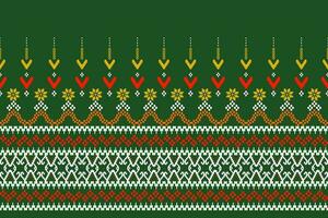 Cross Stitch. Geometric ethnic patterns. Design for Saree, Patola, Sari, Dupatta, Vyshyvanka, rushnyk, dupatta, Clothing, fabric, batik, Knitwear, Embroidery, Ikkat, Pixel pattern. Traditional Design. vector