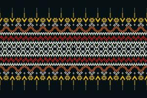 Cross Stitch. Geometric ethnic patterns. Design for Saree, Patola, Sari, Dupatta, Vyshyvanka, rushnyk, dupatta, Clothing, fabric, batik, Knitwear, Embroidery, Ikkat, Pixel pattern. Traditional Design. vector