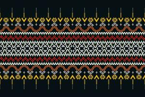 Cross Stitch. Geometric ethnic patterns. Design for Saree, Patola, Sari, Dupatta, Vyshyvanka, rushnyk, dupatta, Clothing, fabric, batik, Knitwear, Embroidery, Ikkat, Pixel pattern. Traditional Design. vector