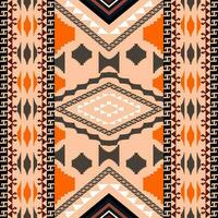 Geometric ethnic pattern traditional Design for background,carpet,wallpaper,clothing,wrapping,Batik,fabric,sarong,Vector illustration embroidery style. vector