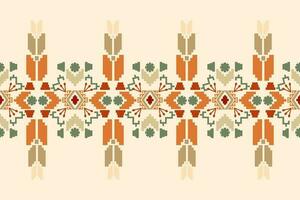 Cross Stitch Pixel Pattern. Ethnic Patterns. Abstract art. Design for carpet, wallpaper, clothing, textile, pillow, curtain, bedsheet, table runners. Vintage Style. Vector illustration.