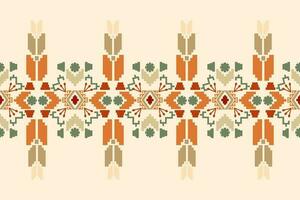 Cross Stitch Pixel Pattern. Ethnic Patterns. Abstract art. Design for carpet, wallpaper, clothing, textile, pillow, curtain, bedsheet, table runners. Vintage Style. Vector illustration.