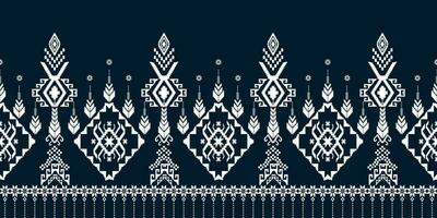 Cross Stitch Pixel Pattern. Ethnic Patterns. Abstract art. Design for carpet, wallpaper, clothing, textile, pillow, curtain, bedsheet, table runners. Vintage Style. Vector illustration.