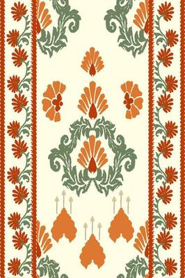 Ikat paisley seamless pattern, traditional seamless pattern, pale yellow background, aztec style, embroidery, abstract, vector, design illustration for texture, fabric, print.