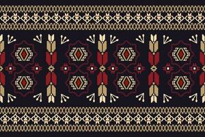 Cross Stitch Pixel Pattern. Ethnic Patterns. Abstract art. Design for carpet, wallpaper, clothing, textile, pillow, curtain, bedsheet, table runners. Vintage Style. Vector illustration.