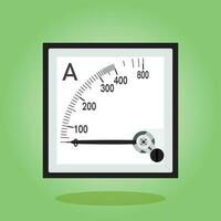 Voltmeter icon on brown background. Flat illustration of voltmeter vector icon for web design and etc.