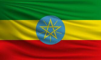 Vector flag of Ethiopia