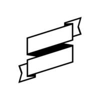 a black and white illustration of a ribbon vector