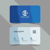 Abstract double side business card  layout vector