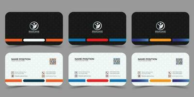 Modern corporate business card template design layout vector