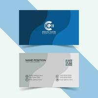 Abstract double side business card  layout vector