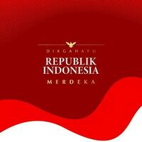 Indonesia independence day illustration post vector