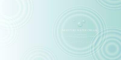 chapoteo agua olas superficie desde soltar aislado en transparente para cosmético hidratante antecedentes. vector circulo onda agua. vector diseño.