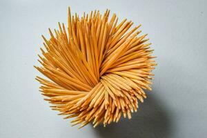 This is a toothpick. arranged in a spiral pattern photo