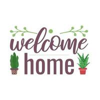 Cozy phrases on the theme of home. vector