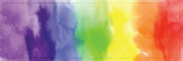 Abstract colorful rainbow watercolor for background vector