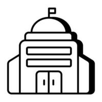 Unique design icon of govt building vector