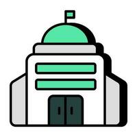 Unique design icon of govt building vector