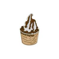 ice cream in a cup on a white background. Vector illustration