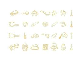 bundle of kitchen utensils and tools icons vector illustration design