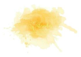 Abstract isolated yellow watercolor splash vector