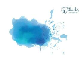 Abstract isolated blue bright watercolor stain vector