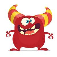 Funny cartoon monster or alien illustration vector