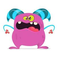 Funny cartoon monster or alien illustration vector