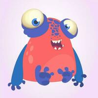 Funny cartoon monster. Vector illustration