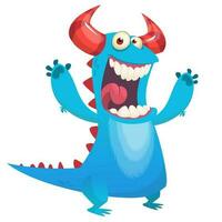 Funny cartoon monster. Vector illustration