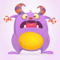 Funny cartoon monster. Vector illustration