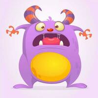 Funny cartoon monster. Vector illustration