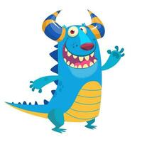 Funny cartoon monster. Vector illustration