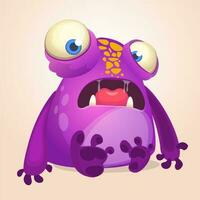 Funny cartoon monster. Vector illustration