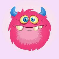 Funny cartoon monster. Vector illustration