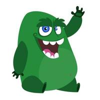 Funny cartoon monster or alien illustration vector