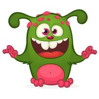 Funny cartoon monster. Vector illustration